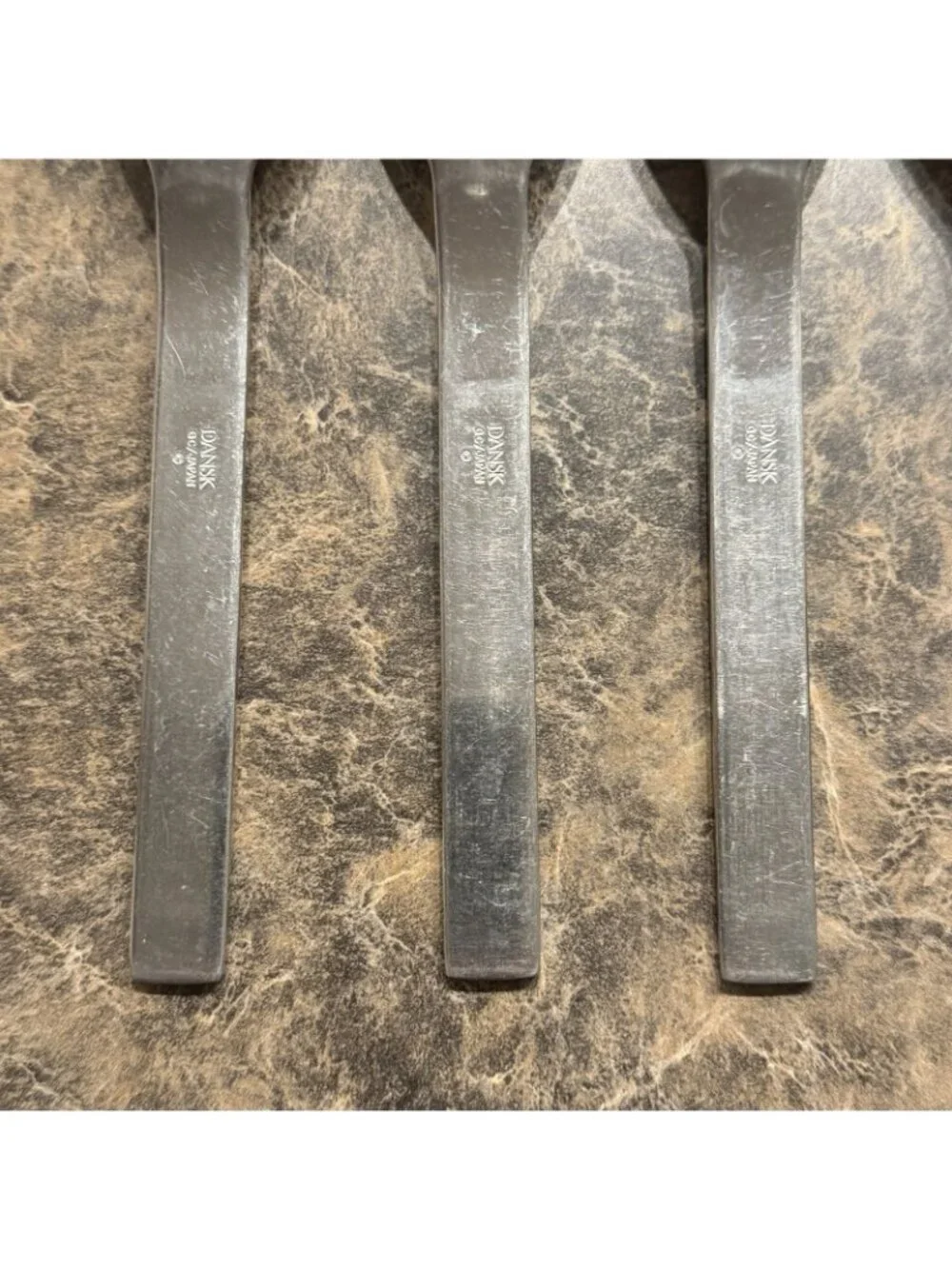 6 Dansk Thebe Stainless  Teaspoons Japan Satin Ribbed Flatware Replacement